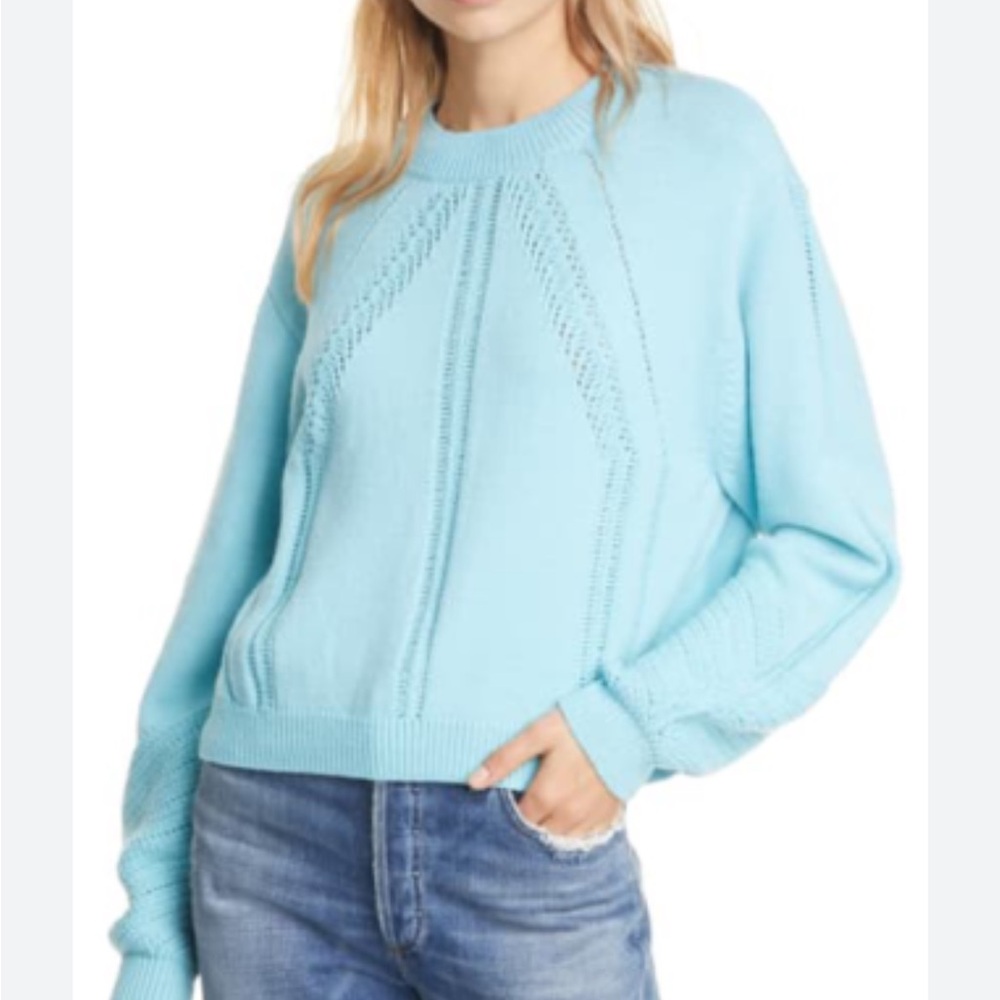 CLUB MONACO Light Blue Knit Sweater